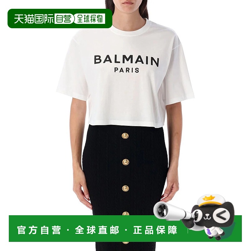 1h可退 BALMAIN 女士T恤 25ABF1EE020BB02GAB AW2025 白色