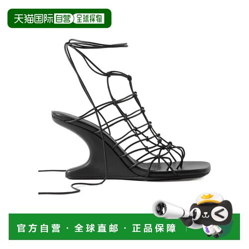 RICK OWENS 女士凉鞋 RO01E785609 AW2025 黑色 露趾高跟凉鞋