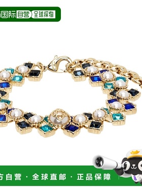 1h可退 潮奢 Casablanca 男士 金色 & 蓝色 Crystal & Faux-Pearl
