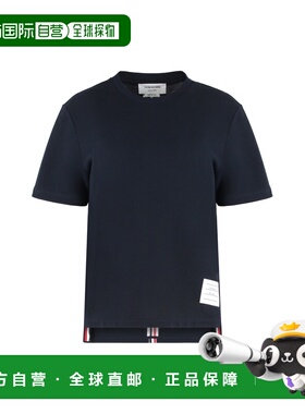 1h可退 THOM BROWNE 女士T恤 FJS013A00050415 AW2024 蓝色短袖