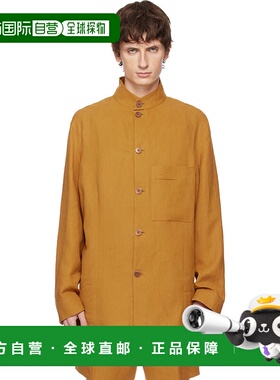 1h可退 潮奢 zegna 杰尼亚 男士 黄色 Standing Collar 夹克 973C