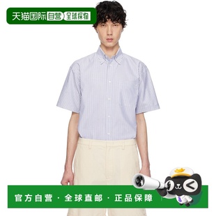 华伦天奴 男士 Striped 潮奢 海军蓝 Valentino 1h可退 白色