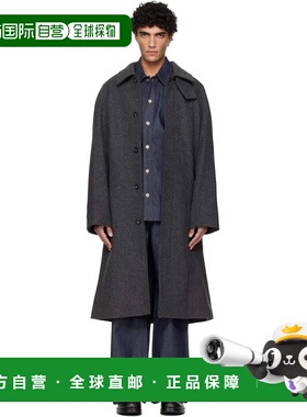 1h可退 潮奢 A.P.C. 男士 灰色插肩袖大衣 WVBEKH01558