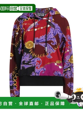 潮奢 versace 范思哲 女士 连帽卫衣 red红色 舒适时尚