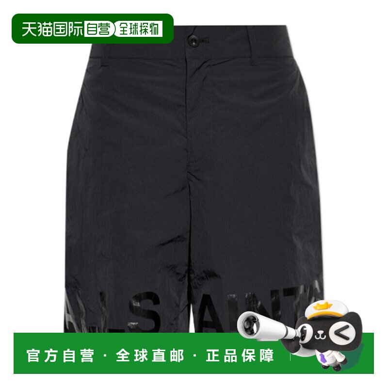 ALL SAINTS 男士短裤 M014TEBLACK SS2026 黑色 腰带环短裤