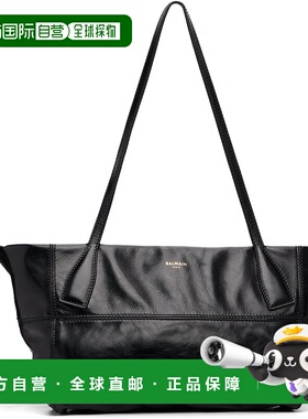 1h可退 潮奢 Balmain 巴尔曼 男士 黑色小号 Track Zips Calfskin