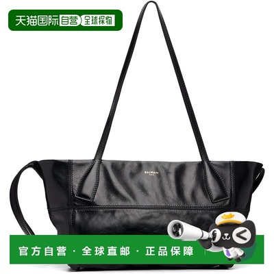 1h可退 潮奢 Balmain 巴尔曼 男士 黑色小号 Track Zips Calfskin