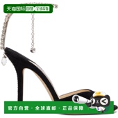 Choo 周仰杰 黑色 1h可退 女士 Jimmy 100 Saeda 潮奢 凉鞋 SAEDA
