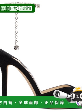 1h可退 潮奢 Jimmy Choo 周仰杰 女士 黑色 Saeda 100 凉鞋 SAEDA