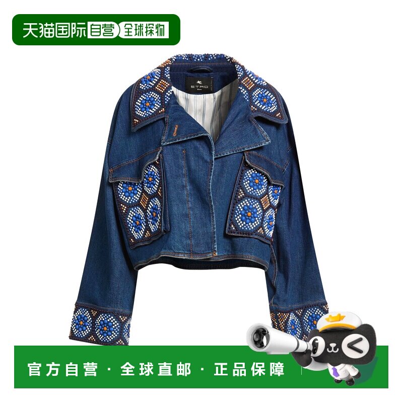 潮奢 Etro 艾特罗 女士 牛仔布夹克 blue蓝色 舒适时尚