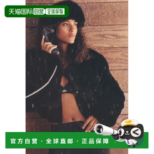 alo yoga Faux Fur Chic Cropped Jacket 长袖舒适圆领短款皮草 w