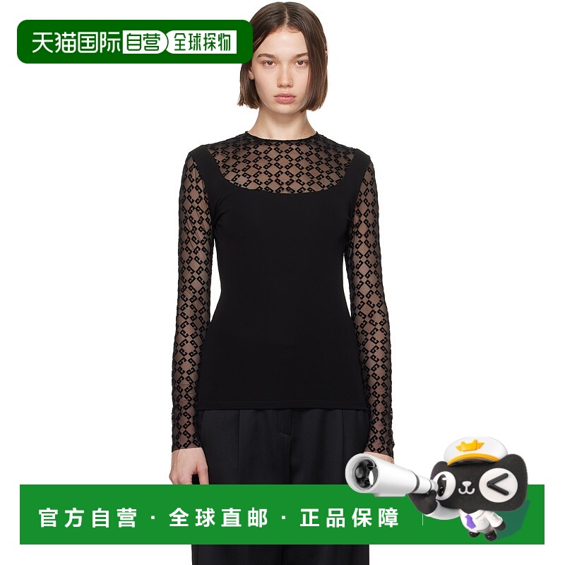 1h可退 潮奢 Givenchy 纪梵希 女士 黑色 Slim Fit Monogram 72 T