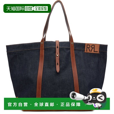 潮奢 ralph lauren rrl 拉夫 劳伦RRL 男士 蓝色 Leather-Trim De
