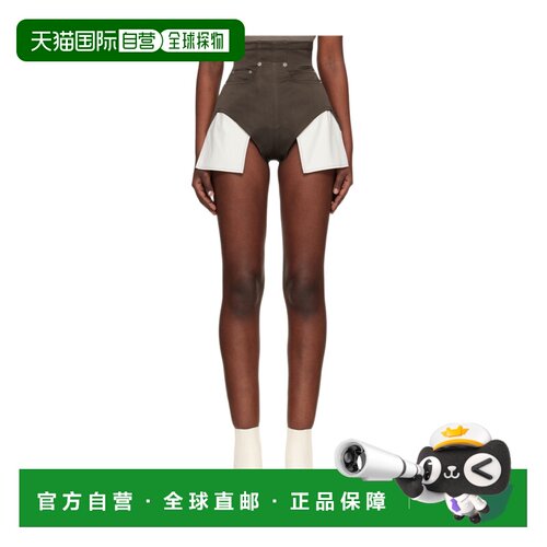 RICK OWENS 女士短裤 RP01F6310THD78 SS2026 棕色