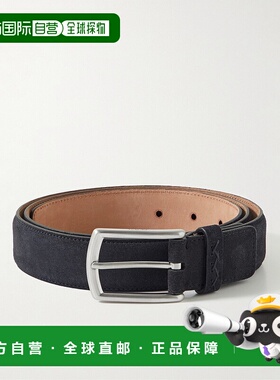 1h可退 潮奢 zegna 杰尼亚 男士 针扣双面皮带 LHCASB014AZ腰带
