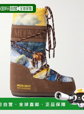 1h可退 潮奢 moon boot 月亮靴 女士 + Guest 山羊皮边印花雪地靴