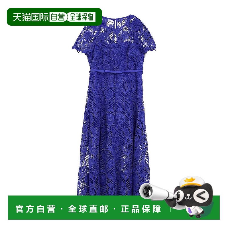 1h可退 潮奢 Self-Portrait 女士 中长连衣裙 blue蓝色 舒适时尚