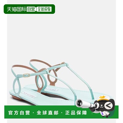 潮奢 AQUAZZURA 女士 Almost Bare 皮质人字拖
