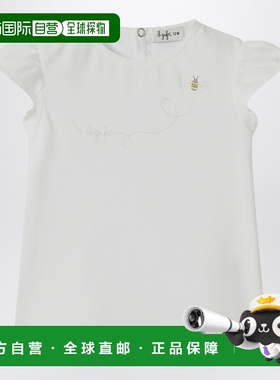 1h可退 潮奢 il gufo 女童 白色荷叶边袖子T恤童装 P25TS475MF001