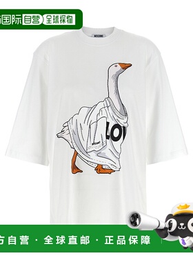 1h可退 MOSCHINO 女士T恤 J071555411001 SS2025 白色 Front prin