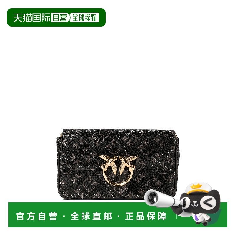 PINKO 女士单肩包 100061A20DZI1Y AW2024 黑色斜挎包手提包