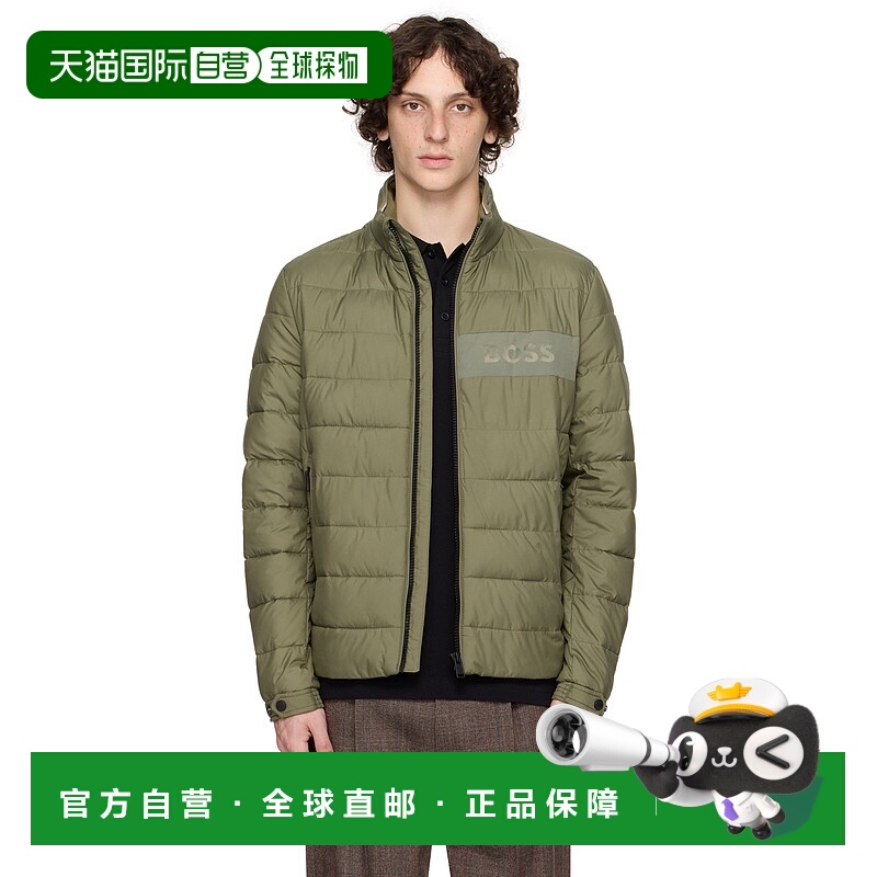 1h可退 潮奢 BOSS 波士 男士 绿色 Water-Repellent Regular-Fit