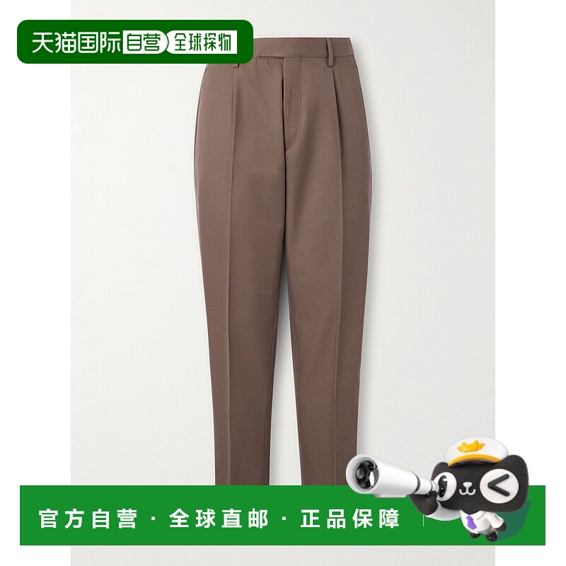 1h可退 潮奢 zegna 杰尼亚 男士 褶飾細節修身長褲 UGI04A2TP45