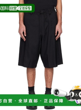 1h可退 潮奢 Y-3 男士 黑色 M SU PLT 短裤 KH3045