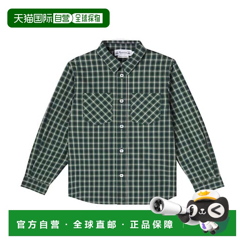 1h可退 潮奢 Bonpoint 男童 格纹棉质衬衫童装 green绿色 舒适时
