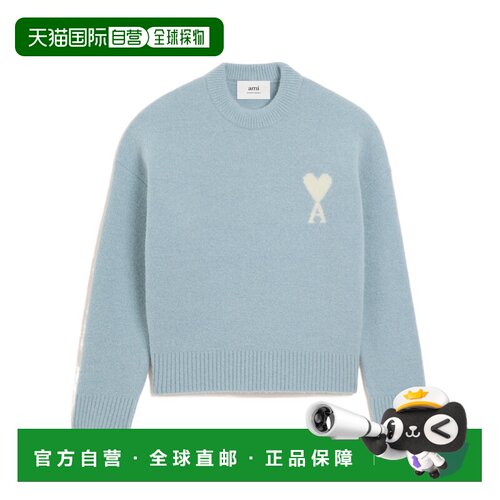 1h可退 奢淘 Ami Paris 羊毛圆领毛衣 男 UKS836KN0135.