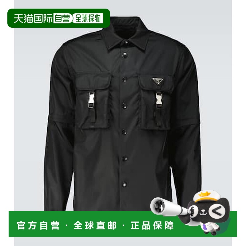 1h可退 潮奢 Prada 普拉达 男士 Re-Nylon 衬衫 black黑色 舒适时