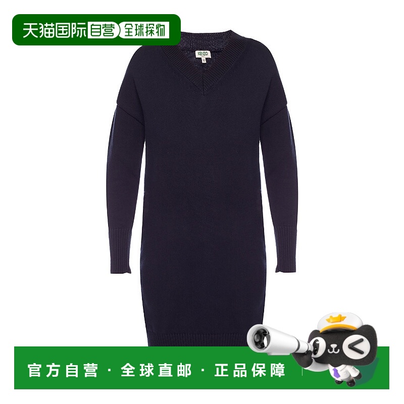 1h可退 KENZO 女士半身裙 FA52RO40481477 SS2021 黑色 海军蓝徽