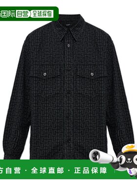BALMAIN 男士衬衫 HH1HC160DG40ELR AW2026 黑色 长袖衬衫