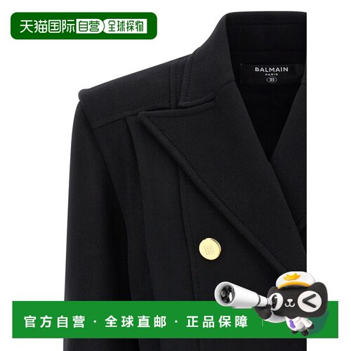 BALMAIN 女士西服 FF1UA095WD100PA AW2025 黑色 Double-Breasted