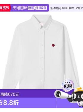 KENZO 女士衬衫 FE62CH2559LO01 AW2024 白色 BOKE FLOWER刺绣修