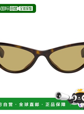 Bottega Veneta 葆蝶家 女士 棕色 Slim Ribbon Cateye 太阳镜 BV