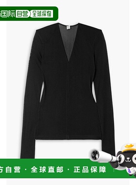 1h可退 潮奢 toteme 女士 针织上衣 244WRT0400FB0266BLACK