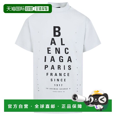 BALENCIAGA 女士T恤 811688TRVU69081 CO 白色 T-【付后1h可退】