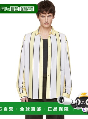 1h可退 潮奢 Jacquemus 男士 白色 & 黄色 The Simon 衬衫 25ESHM