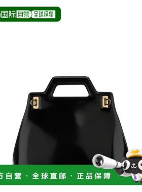 1h可退 潮奢 Salvatore Ferragamo 菲拉格慕 女士 Wanda M 黑色皮