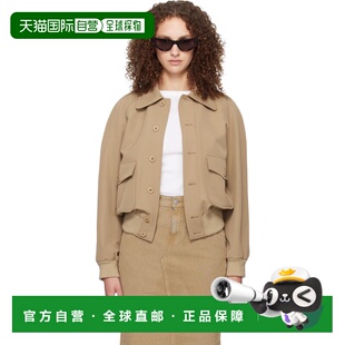 1h可退 潮奢 A.P.C. 女士 驼色插肩袖棒球夹克 COHKXF32026