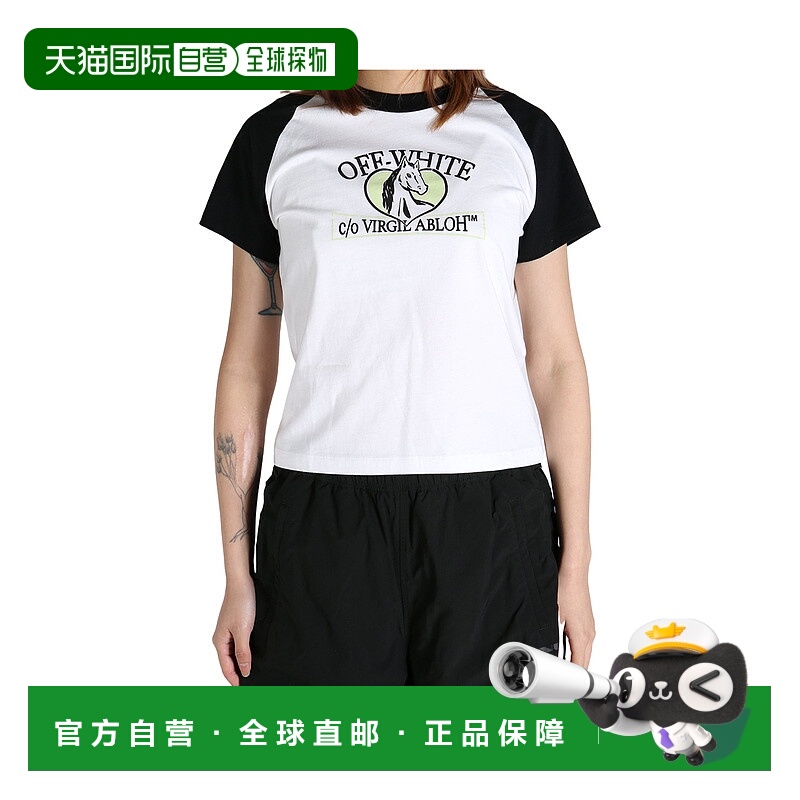 1h可退 OFF-WHITE 女士T恤 OWAA137S25JER0010110 SS2025短袖