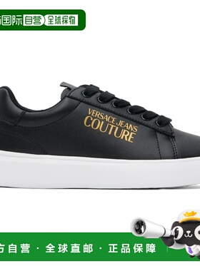 1h可退 潮奢 versace 范思哲 女士 黑色徽标运动鞋 E73VA3SL7EZP0