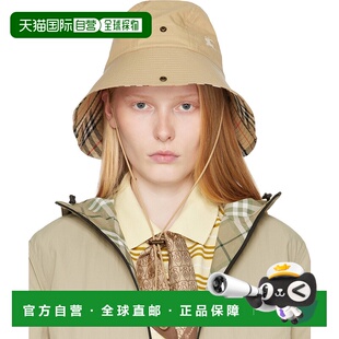 巴宝莉 女士 米色 1h可退 Brim Burberry Check Gabardine 潮奢