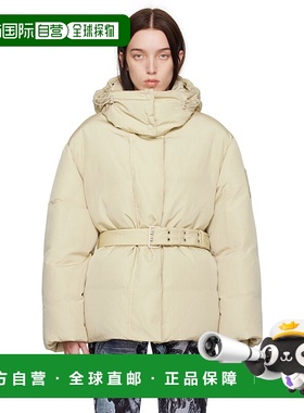 1h可退 潮奢 Acne Studios 艾克妮 女士 灰白色束带羽绒夹克 A906