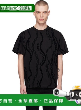 1h可退 潮奢 Versace Jeans 范思哲 男士 黑色 Chains T 恤 E77GA