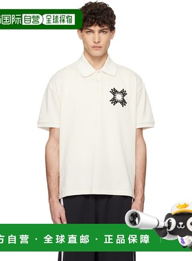 1h可退 潮奢 AMIRI 男士 灰白色 Embroidered MA Quad Polo 衫 AM