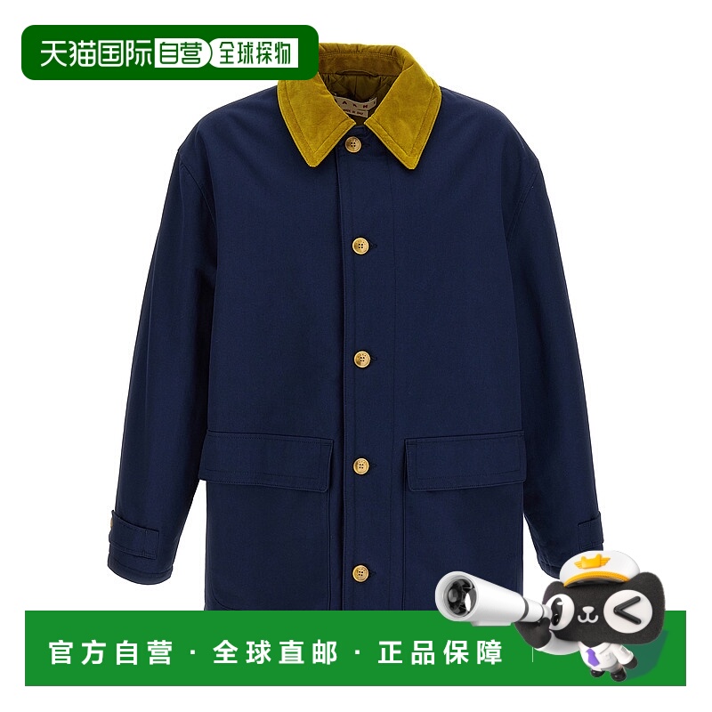 1h可退 MARNI 男士夹克 TUMU0127QXUTC31100B80 AW2025 蓝色