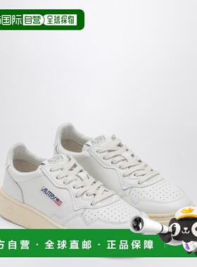 1h可退 潮奢 AUTRY 男士 Medalist 白色皮质运动鞋 AULMLL15