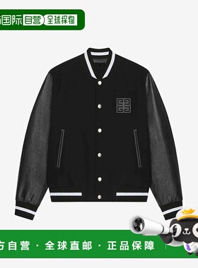 GIVENCHY 男士夹克 BM011S6Y3K001-0 SS2025 黑色 4G Wool And Le
